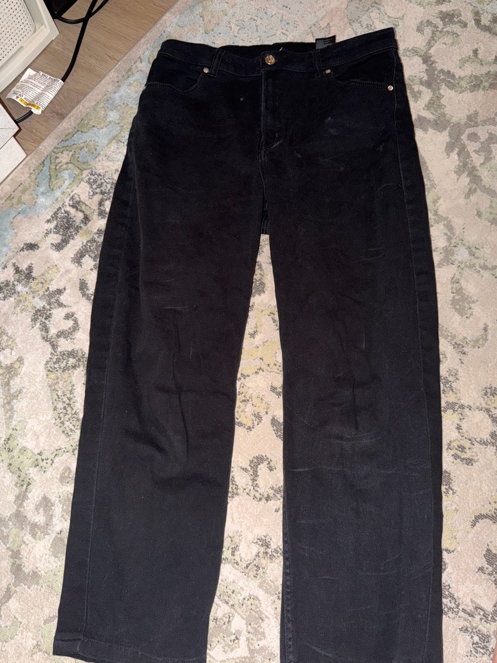 H&M Black Straight-Leg Pants